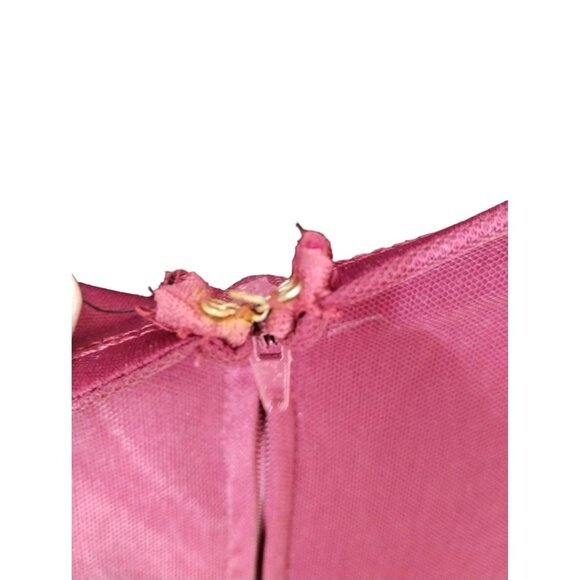 Trixxi Misses 0 Embroidered Burgundy Floral A-Line Dress - Picture 5 of 8